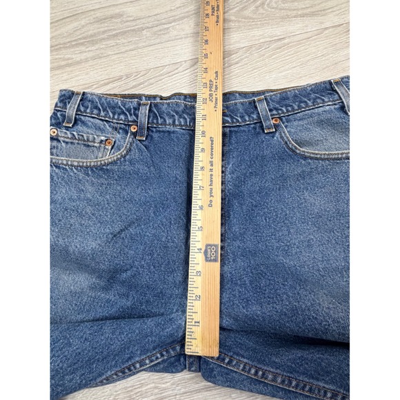 Levis 505 Regular Fit Straight Leg Jeans Mens 36x30 Blue Medium Wash Vintage 90s - Picture 5 of 9